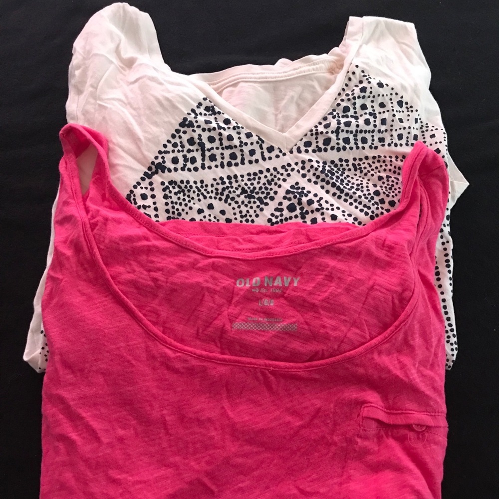 Old Navy Tank & Old Navy Tee- size large